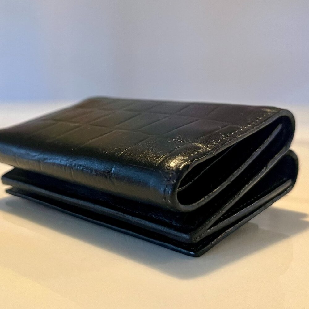Balenciaga Black Croc Neo Classic Bifold Wallet - Picture 11 of 14